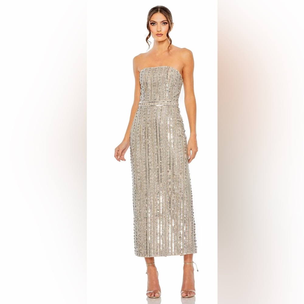 NWT $798 Mac Duggal 93831 beaded party wedding dress size 6